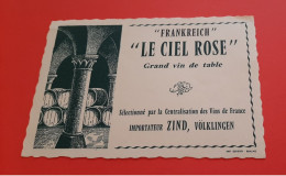 ETIQUETTE  ANCIENNE THEME ARCHITECTURE / LE CIEL ROSE / FRANKREICH / GRAND VIN DE TABLE / IMPORTATEUR ZIND, VOLKLINGEN - Other & Unclassified