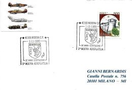 ITALIA ITALY - 1990 MODENA 35° Costituzione 14° DEPOSITO AERONAUTICA MILITARE (stemma) – 963 - 2001-10: Storia Postale