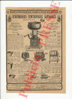 Publicité 1924 Ecrémeuse Centrifuge Suédoise Marque Coq Laiterie Baratte De Normandie Moule à Beurre Ruches Apiculture - Publicités