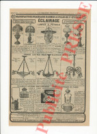 Publicité 1924 Eclairage Lampes Lampe De Poche Lustres + Machine à Laver Automatique Lessive Savon De Marseille - Publicités