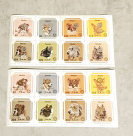 DHUFAR DOGS -  2 SHEETS OVERPRINT GOLD &SILVER PERFORED MNH - Honden