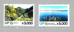 #75368 NEW ISSUE ARGENTINA 2024 NATIONAL PARK BIRDS MOUNTAINS DEFINITIVES 3000-5000 PESOS UP NEW HIGH VALUES MNH - Flamingo's