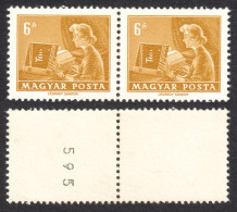 TELEX Telecom Post 1964 1972 HUNGARY NUMBERED Roll Coil Automat Automatic Automata STAMP Stripe  - MNH 6 Ft - Oblitérés