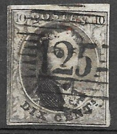 OBP6A Met 4 Randen En Met Balkstempel P125 Vilvorde (zie Scans) - 1851-1857 Médaillons (6/8)