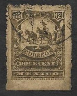 SE)1897-98 MEXICO, MOUNTED COURIER WITH PACK MULE 12C SCT273, WMK. 154, USED - Mexico