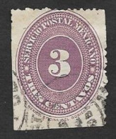 SE)1886 MEXICO, FROM THE NUMERAL SERIES, 3C LILA SCT176 IMPERFORATED, USED - Mexico