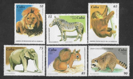 SE)1995 CUBA, ANIMALS OF THE HAVANA ZOOLOGICAL GARDEN, 6 STAMPS MNH - Nuovi