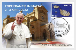 Malta.2022.The Visit Of Pope Francis To Malta.Gozo,Rabat,Rabat.3 Postcards . - Cristianismo