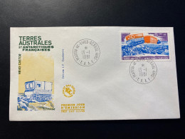 Enveloppe 1er Jour "Véhicule Antarctique - Le HB 40 Castor" - 13/01/1981 - PA62 - TAAF - Saint Paul - FDC