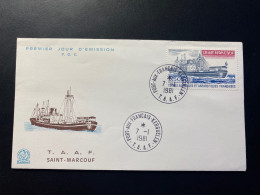 Enveloppe 1er Jour "Navires - Saint Marcouf" - 07/01/1981 - PA63 - TAAF - Saint Paul - Bateaux - FDC