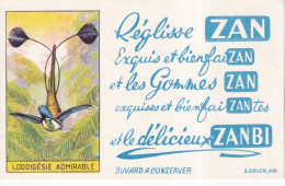 Buvard ZAN Réglise ZAN Exquis Et Bien FaisanZAN Série  Oiseau  Loddigésie Admirable - Dulces & Biscochos