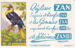 Buvard ZAN Réglise ZAN Exquis Et Bien FaisanZAN Série  Oiseau  ONANORRHINE - Süssigkeiten & Kuchen