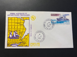 Enveloppe 1er Jour "Navires - Le Norsel" - 07/01/1981 - PA64 - TAAF - Iles Kerguelen - Bateaux - FDC