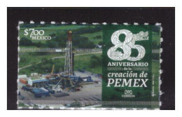 2023 MÉXICO  85 Aniv.  De La Creación De Petróleos Mexicanos (PEMEX) SELF-ADHESIVE SEAL, PETROLEUM, PETROLIUM TOWER - Mexico