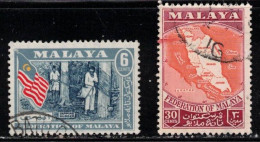 MALAYA Scott # 80, 83 Used - Federated Malay States
