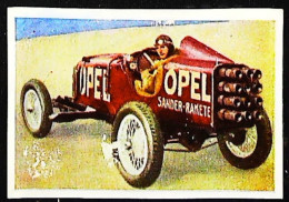 ► Bolide- Fusée  OPEL  "SANDER RAKETE"   - Chromo-Image Cigarette Josetti Bilder Berlin Album 4 1920's - Sigarette (marche)
