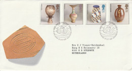 Engeland 1987, FDC Sent To Steenwijk, Netherland, Studio Pottery - 1981-1990 Em. Décimales