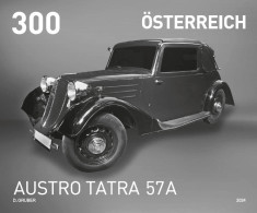 Austria - 2024 - Classic Austrian Cars - Austro Tatra 57A - Mint Stamp Proof (blackprint) - Prove & Ristampe