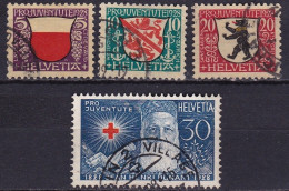 Switzerland / Schweiz / Suisse : 1928 Wappen / Henri Dunant Kompletter Gestempelter Satz Michel 229 / 232 - Used Stamps