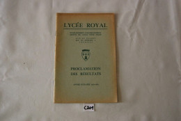 C201 Livret - Résultats 1962 63 - Ecole Tournai Lycée Royal - Diplomi E Pagelle