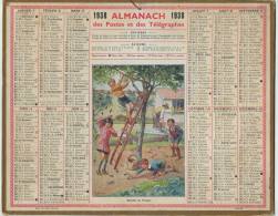 -- ALMANACH Des POSTES  Et Des TELEGRAPHES 1938 / RECOLTE DE PRUNES -- - Big : 1921-40