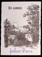 EX LIBRIS UNIVERSALE  Per YVELINE DENSE L40-B01 EXLIBRIS UNIVERSAL BELLA INCISIONE - Ex-libris