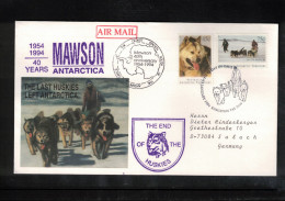 Australian Antarctic Territory 1994 Antarctica - Base Mawson - 40th Anniversary - Huskies - Bases Antarctiques