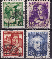 Switzerland / Schweiz / Suisse : 1933 Pro Juventute : Trachten Michel 266 / 269 - Used Stamps