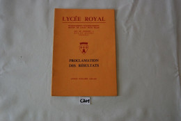 C201 Livret - Résultats - Ecole Tournai Lycée Royal - 1959 1960 - Diplomi E Pagelle