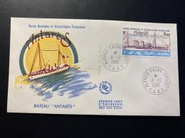 Enveloppe 1er Jour "Bateau Antarès" - 11/12/1981 - PA70 - TAAF - Crozet - FDC