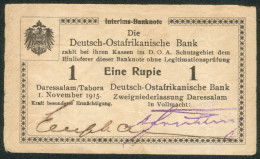 German East Africa 1 Rupie 1916 Rosenberg Nr.916t RARITÄT, III-IV - Deutsch-Ostafrika