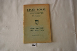 C201 Livret - Résultats 1962 63 - Ecole Tournai Lycée Royal - Diplomi E Pagelle