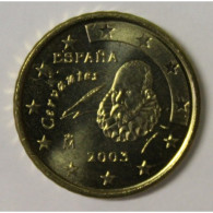 ESPAGNE - 10 CENT 2003 - CERVANTES - SPL - Spanje