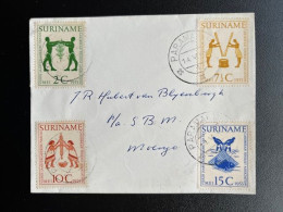 SURINAM 1955 LETTER PARAMARIBO TO MOENGO 14-05-1955 SURINAME - Surinam ... - 1975