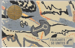 CARTE²°-PUBLIC-1987-F16a-BUL1-50U-CLE DE LUNE-V° Point Apres Télécom-Utilisé-TB E- - 1987