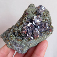 #AUG04.07 Schöne GALENIT, Pyrit, Quarz Kristalle (Nikolaevskoye Mine, Dalnegorsk, Primorskiy Kray, Russland) - Minerales