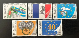 GREECE, 1989 , International Anniversaries, MNH - Unused Stamps