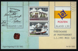 1993 Postal Service  Michel AX BL2 Stamp Number AX 72 Yvert Et Tellier AX BF2 Stanley Gibbons AX MS65 Xx MNH - Ålandinseln