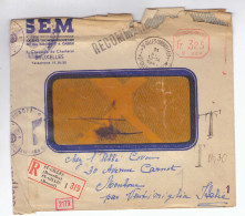 Lettre Recommandée Taxée Occupation Italienne En France 1941 Menton Mentone Cachet Bandeau Censure Geoffnet - Autres & Non Classés