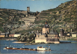 72270721 Kaub Pfalz Burg Pfalzgrafenstein Rhein Frachtkahn Kaub - Kaub