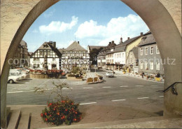 72270709 Brilon Marktplatz Brunnen Fachwerkhaus Brilon - Brilon