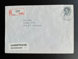 NETHERLANDS 1987 REGISTERED LETTER ARNHEM BIJENKORF TO HILVERSUM 18-11-1987 NEDERLAND AANGETEKEND - Covers & Documents