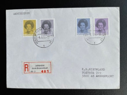 NETHERLANDS 1984 REGISTERED LETTER ARNHEM JACOB CREMERSTRAAT TO AMERSFOORT 09-04-1984 NEDERLAND AANGETEKEND - Covers & Documents