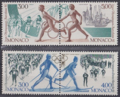 F-EX48913 MONACO MNH 1992 OLYMPIC GAMES BARCELONA ATHLETISM SKITING.  - Zomer 1992: Barcelona