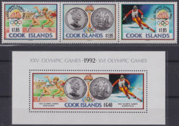 F-EX48914 COOK IS MNH 1990 OLYMPIC GAMES BARCELONA ARBERTVILLE SKI ATHLETISM.  - Summer 1992: Barcelona