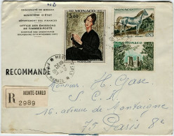 MONTE CARLO Lettre Recommandée Office TP 3 F Modigliani 85c Cheval ArabeYv 576 870 876 - Storia Postale