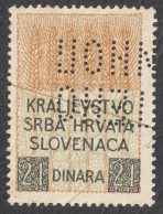 1920 Yugoslavia SHS Serbia Croatia Slovenia - Revenue Fiscal Judaical Tax Stamp - 24 Din - Dienstmarken