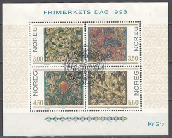 Norwegen Norway 1993. Mi. Block 20, Used O - Blocs-feuillets