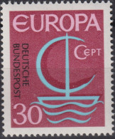 1966 Deutschland > BRD, ** Mi:DE 520, Sn:DE 964, Yt:DE 377, EUROPA, Stilisiertes Boot - 1966