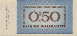 Bon De Solidarité France 0.50 Franc - Pétain 1941 / 1942 KL.01 Avec Souche - Buoni & Necessità